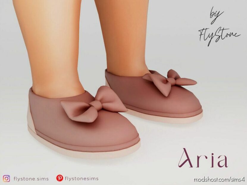 Sims 4 Female Shoes Mod: Aria – Toddler Boots With BOW (Featured)