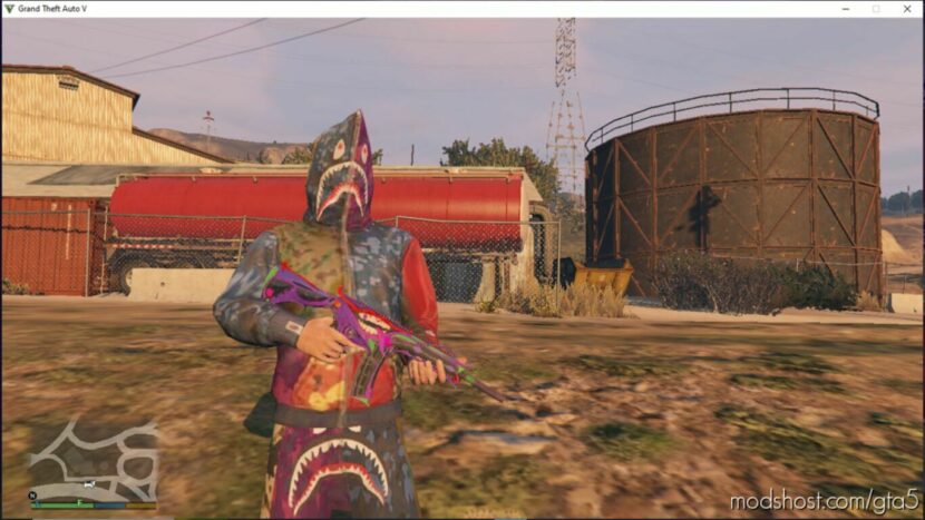 GTA 5 Player Mod: Bape MIX Camo Hoodie Pubg (Featured)