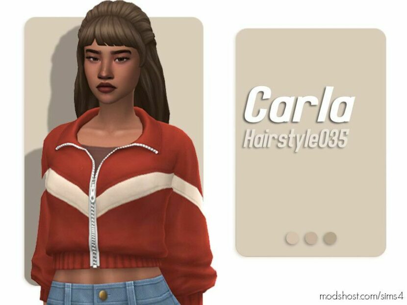 Sims 4 Female Mod: Carla Hairstyle (Featured)