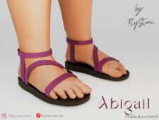 Sims 4 Kid Shoes Mod: Abigail – Toddler Sandals With Straps (Featured)