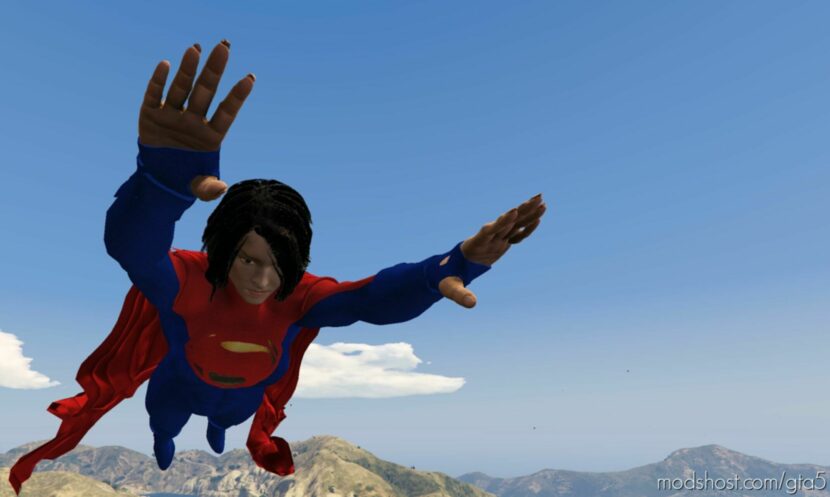 GTA 5 Player Mod: Supergirl Deluxe Addon PED (Featured)