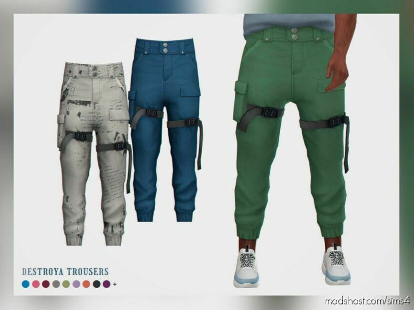 Sims 4 Adult Clothes Mod: Destroya Trousers (Featured)