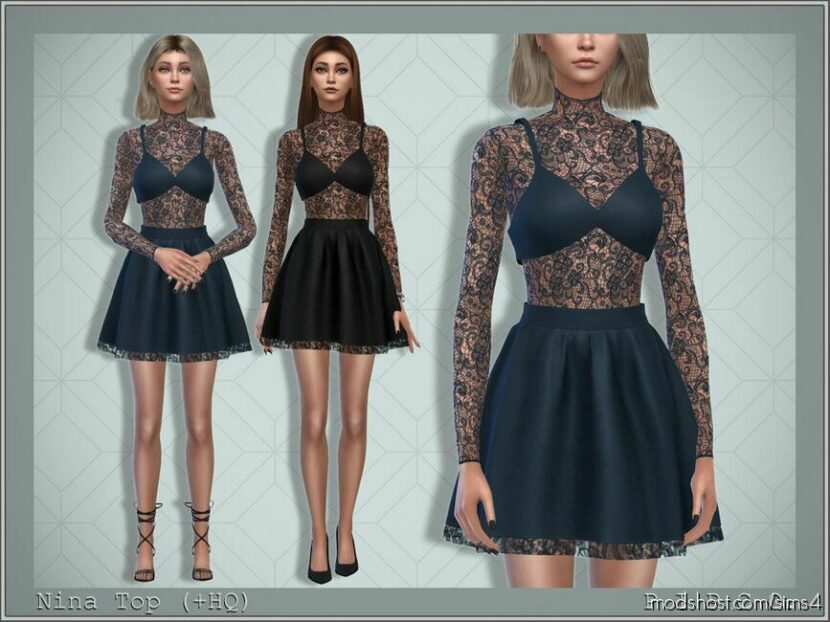 Sims 4 Elder Clothes Mod: Nina SET (Featured)