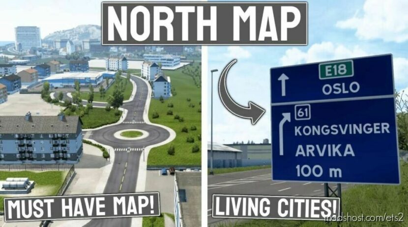 ETS2 Mod: North Map V1.8 1.48 (Featured)