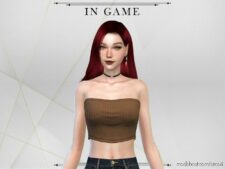 Sims 4 Adult Clothes Mod: Cora TOP (Image #2)