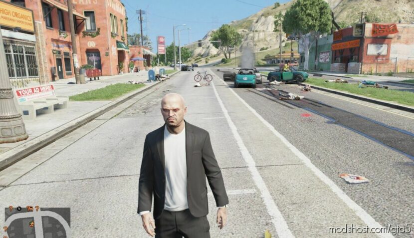 GTA 5 Player Mod: MR Inbetween Trevor Face Texture Replacement (Featured)