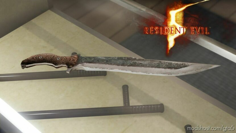 GTA 5 Weapon Mod: Chris Redfield Combat Knife – Resident Evil 5 Replace (Featured)