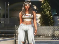 GTA 5 Player Mod: Ripped TOP For MP Female (Image #3)