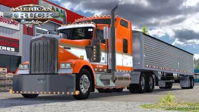 ATS Kenworth Truck Mod: Flatglass W900L V1.1 By CT Moddings 1.47 (Featured)