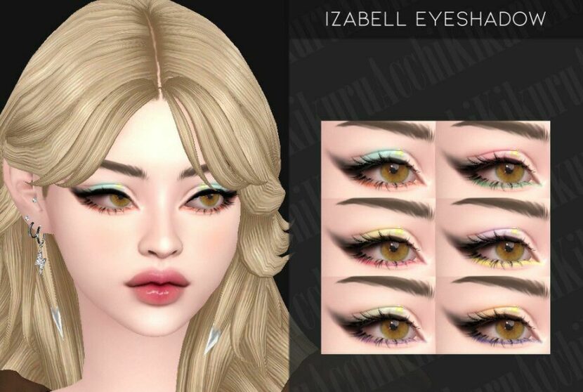 Sims 4 Eyeshadow Makeup Mod: Izabell Eyeshadow (Featured)