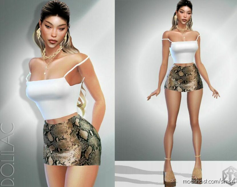 Sims 4 Everyday Clothes Mod: Crop TOP DO966 (Featured)