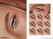 Sims 4 Makeup Mod: Maxis Match 2D Eyelashes N38 (Featured)