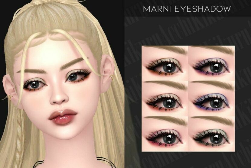 Sims 4 Eyeshadow Makeup Mod: Marni Eyeshadow (Featured)