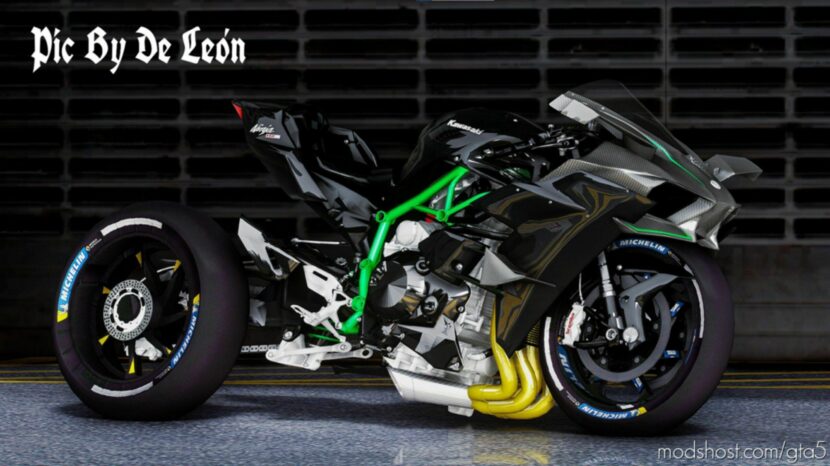 GTA 5 Vehicle Mod: Kawasaki Ninja H2R Customs (Featured)