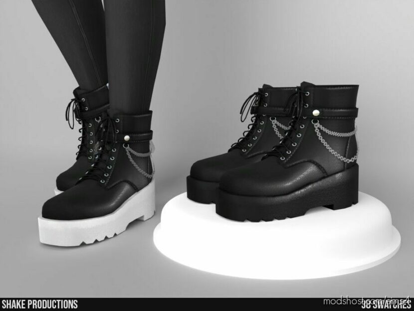 Sims 4 Male Shoes Mod: Leather Boots (Male) – S072303 (Featured)