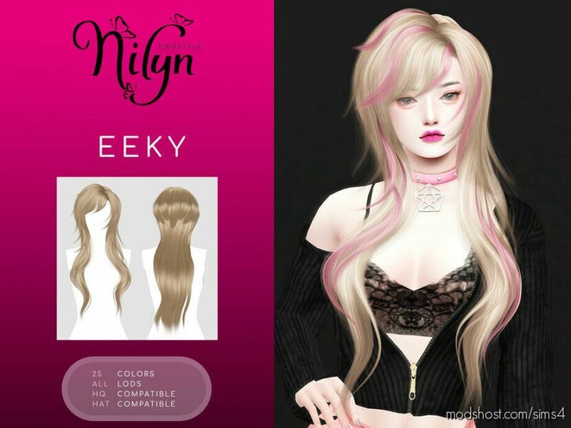 Sims 4 Female Mod: Eeky Hair – NEW Mesh (Featured)