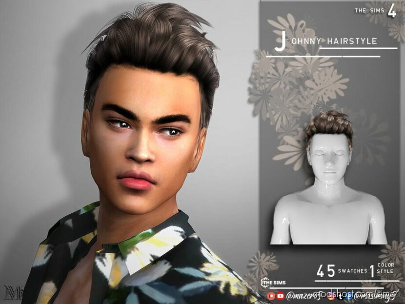 Sims 4 Male Mod: Johnny Hairstyle (Featured)