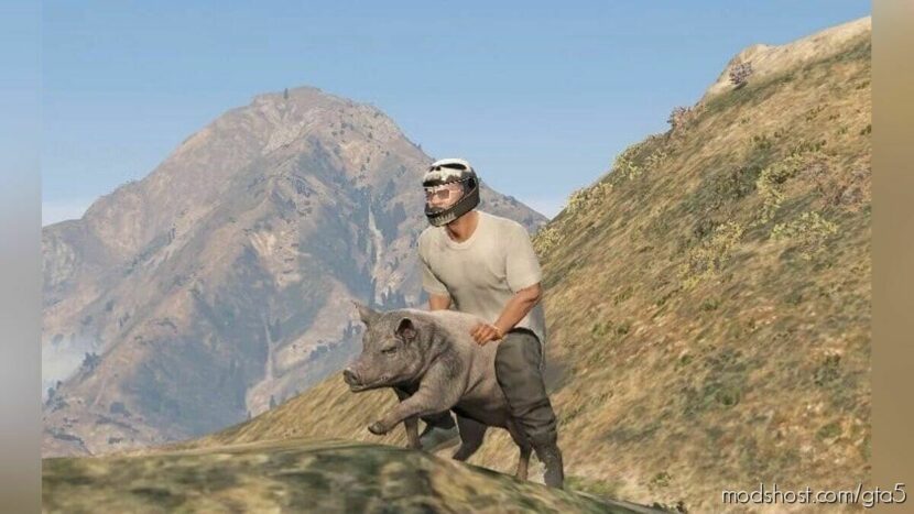 GTA 5 Vehicle Mod: Motorcycle In The Shape Of A PIG (Featured)