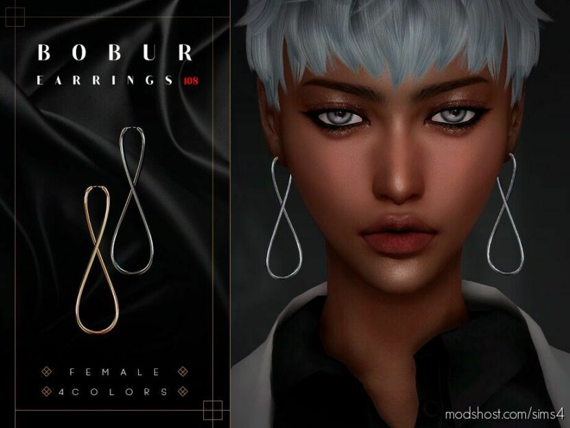 Sims 4 Female Accessory Mod: Hourglass Pendant Earrings (Featured)