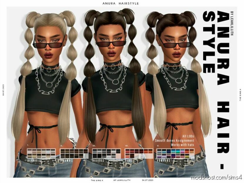 Sims 4 Female Mod: Anura Hairstyle (Featured)