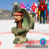 GTA 5 Player Mod: Camouflage Skibidi Toilet (Image #2)