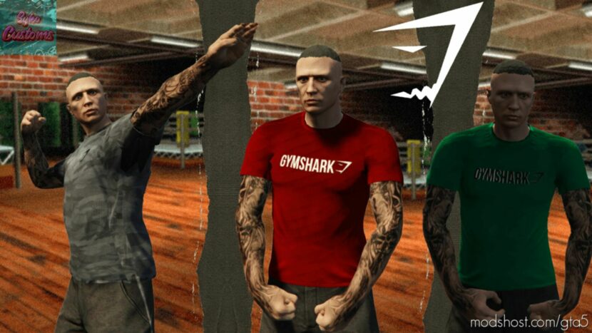 GTA 5 Player Mod: Gymshark Tight TEE For MP Male Sp/Fivem Ready (Featured)