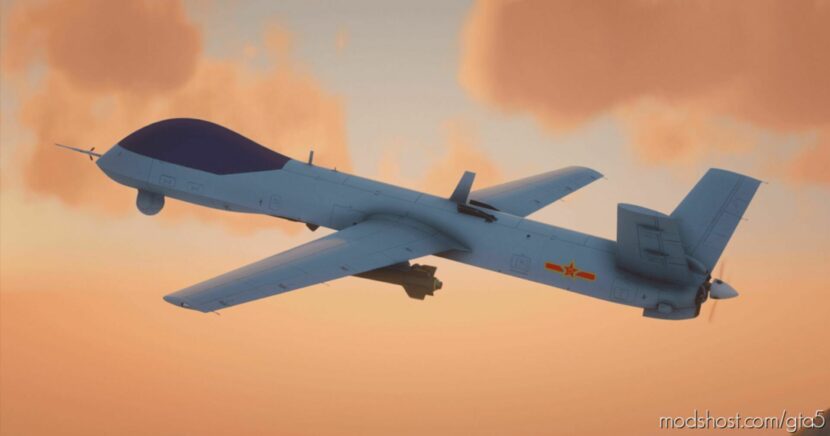 GTA 5 Vehicle Mod: Wing Loong 1 Drone PLA Add-On | Five-M (Featured)