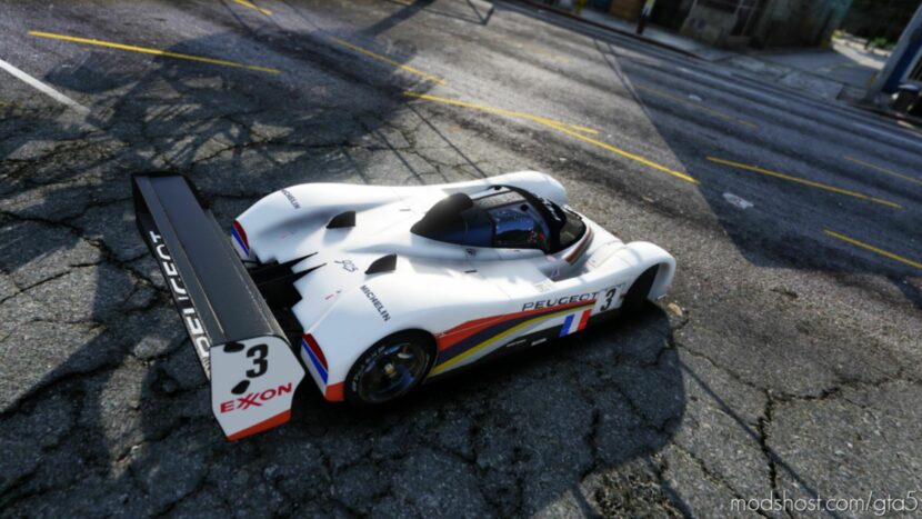 GTA 5 Vehicle Mod: Peugeot 905 EVO 1C #3 1993 Add-On | Template | Vehfuncs V | OIV | RHD (Featured)