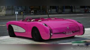 GTA 5 Chevrolet Vehicle Mod: 1956 Chevrolet Corvette Barbie (Image #3)