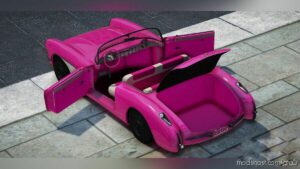 GTA 5 Chevrolet Vehicle Mod: 1956 Chevrolet Corvette Barbie (Image #4)