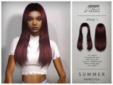 Sims 4 Female Mod: Summer Hairstyle #1 (Featured)