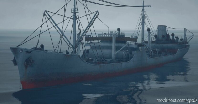 GTA 5 Vehicle Mod: OLD Cargo Ship Add-On / Fivem (Featured)