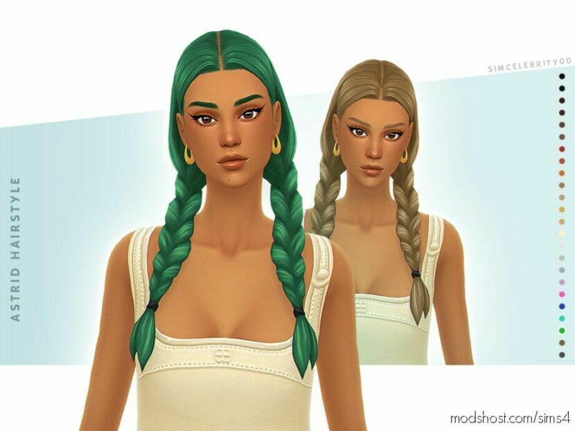 Sims 4 Female Mod: Astrid Hairstyle (Featured)