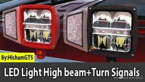 ETS2 Part Mod: LED Light High Beam + Turn Signals 1.47/1.48 (Featured)