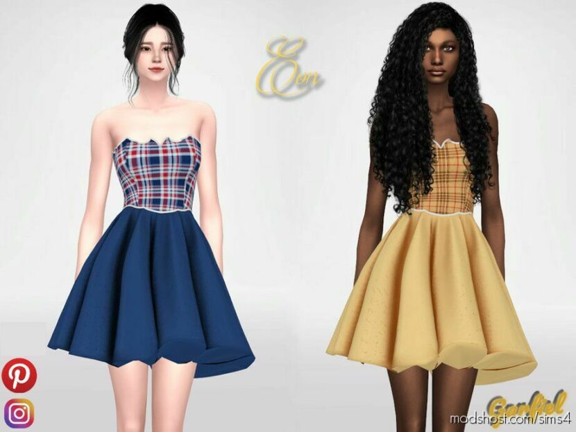 Sims 4 Everyday Clothes Mod: EON – Plaid Corset And Puffy SUN Skirt (Featured)