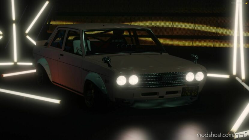 GTA 5 Vehicle Mod: Datsun 510 1970 Add-On | Fivem | Tuning | Vehfuncs V | Template (Featured)