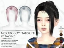 Sims 4 Kid Mod: 74 Moodgloy Hair (Child) (Featured)