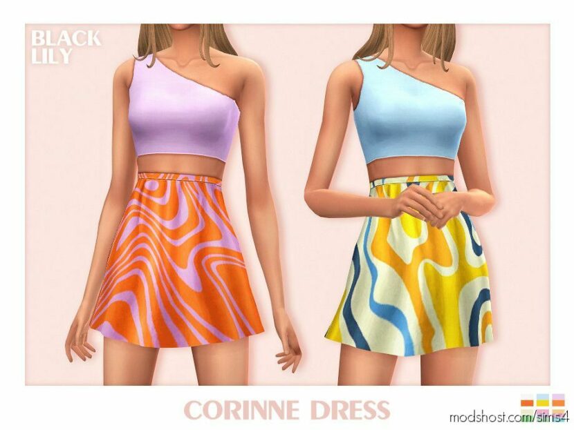 Sims 4 Elder Clothes Mod: Corinne Dress (Featured)