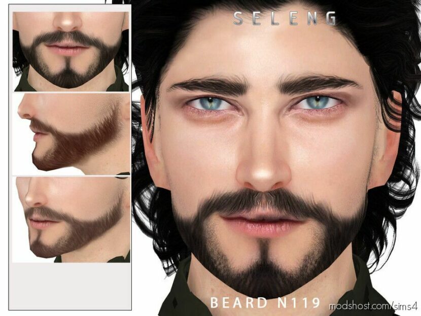 Sims 4 Hair Mod: Beard N119 (Featured)