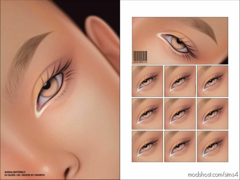 Sims 4 Female Makeup Mod: Inner Corner Highlighter N13 (Featured)