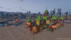 GTA 5 Map Mod: Beachgame – Sliding Race & Beach Castle Add-On / Fivem / Altv 2.0 (Image #5)