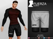 Sims 4 Athletic Clothes Mod: Fuerza Shorts (Featured)