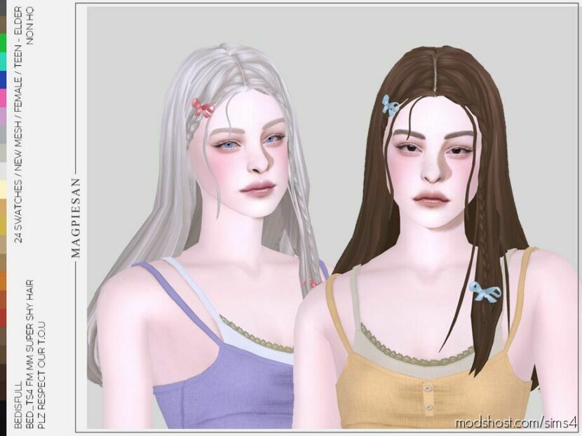 Sims 4 Female Mod: Super SHY Hair (Featured)