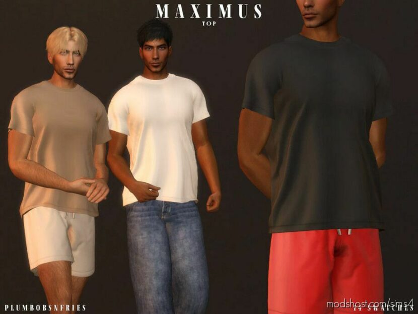 Sims 4 Adult Clothes Mod: Maximus TOP (Featured)