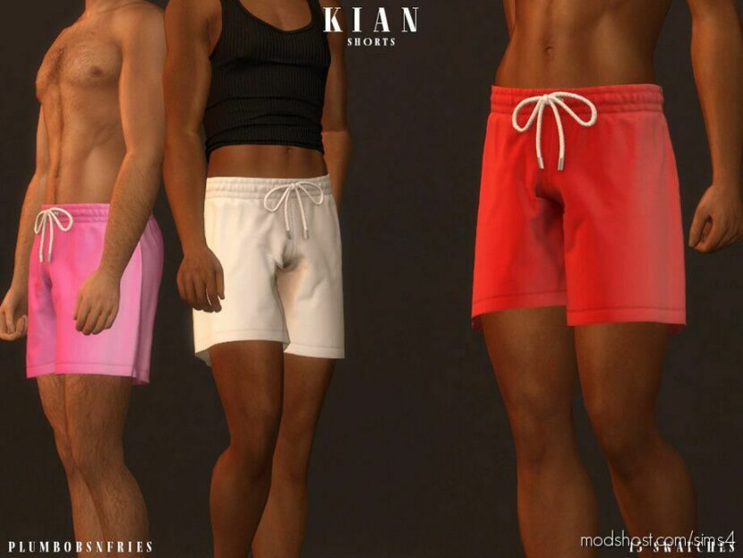 Sims 4 Male Clothes Mod: Kian Shorts (Featured)