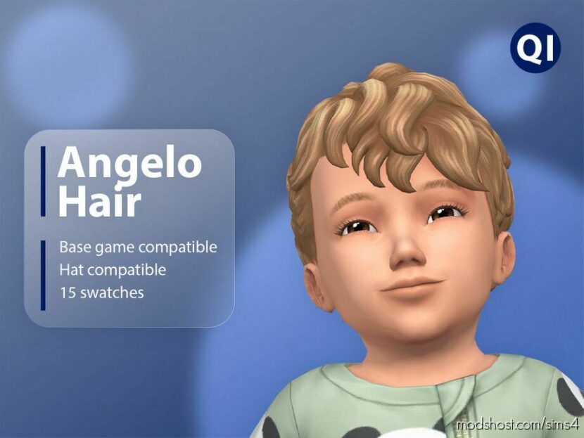 Sims 4 Kid Mod: Angelo Hair (Featured)