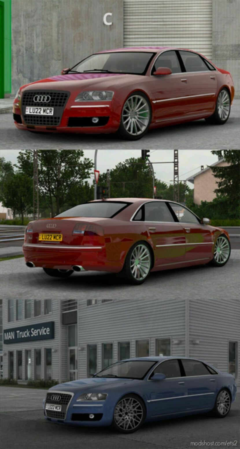 ETS2 Audi Car Mod: A8 D3 V4.2 1.48 (Featured)