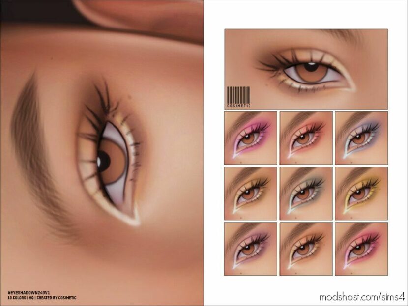 Sims 4 Eyeshadow Makeup Mod: N240 V1 Matte Version (Featured)