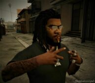 GTA 5 Player Mod: Long Dreads For Franklin (Image #2)