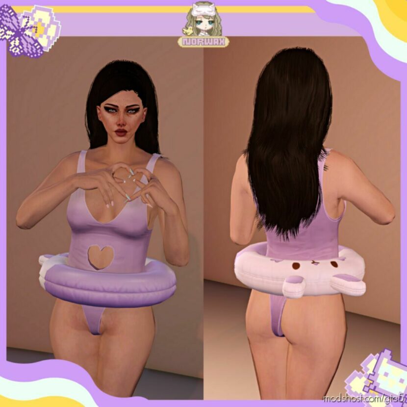 GTA 5 Player Mod: Bunny Swim Ring MP Female (Featured)